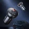Aвтомобильное зарядное устройство  Baseus USB Car Charger - Baseus Digital Display, 2xUSB (U + U), 24W, 5V/4.8A, Display, Gray  CCBX-0G 