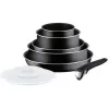 Set vesela  None TEFAL Ingenio Essential L2009902, set of 8 pcs, Aluminium, Black 