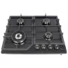 Plita incorporabila cu gaz Black Matt TORNADO H79-6004GD MATT EN BL  