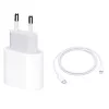 Incarcator  Xpower Wall Charger XPower + Type-C to Lightning Cable, 1 port, 20W PD USB-C, White 