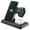 Зарядное устройство  Cellular Line WIRELESS CHARGER CELLULARLINE TRIPLE STATION 3 IN 1, 15W, BLACK 