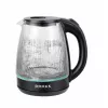 Ceainic electric  Brock Kettle BROCK WK 2405, Glass Black with LED light, 1500W, 1,8l, concealed heating element, 360° swivel base, auto shut-off after boiling 