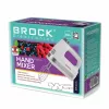 Mixer  Brock Hand Mixer BROCK HM 5003 WH 300W, More precise blending and heavy-duty blending performance. 5 different speed settings with Turbo. Stainless steel percussion instruments and hooks. 