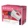 Mixer  Brock Hand Mixer BROCK HM 4002 WH 300W, More precise blending and heavy-duty blending performance. 5 different speed settings with Turbo. Stainless steel percussion instruments and hooks. 