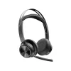 Casti cu microfon  Poly Poly Voyager Focus 2 USB-С stereo Bluetooth Headset, Microsoft Teams Certified, Noise-cancelling dual-mic + AcousticFence technology, 3 levels of advanced hybrid ANC, up to 25 hours of wireless talk time, comfortable headband & ear cushions, carrying 