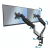 Держатель для монитора  ESPERANZA Arm for 2 monitor 10"-27"  Esperanza MACHE ERW020, Adjustable desk display mounting arm, Gas spring Max load: 2x6 kg, VESA 75/100 mm, Tilt adjustment (up/down): +/-80o, Right/left adjustment: +90o/-90o, Monitor height adjustment: 0-400 mm, Screen rot 