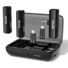 Microfon  Boya WIRELESS MICROPHONE 2IN1 2.4G DUAL-CHANNEL WITH 3.5 PLUG (LINK), BLACK LINK 