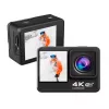 Camera de actiune  Ausek AUSEK WiFi action camera with dual color screen, 16MP, 4k/30fps, 900mAh, Black AT-Q60AR 