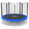 Батут  THUNDER Trambulina de gradina pentru copii, Jumi, 244 cm (8Ft), cu plasa de protectie exterioara, Negru/alba 
