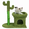 Ansamblu de joaca pentru pisici  Jumi Ansamblu de joaca pentru pisici, Jumi, model cactus, cu platforma, culcus, 70x42x68 cm, Verde 