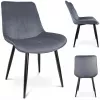 Стул  Jumi Scaun de bucatarie/living, Jumi VIVA ,catifea, Gri 