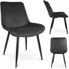Scaun  Jumi Scaun de bucatarie/living, Jumi VIVA ,catifea, Negru 