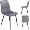 Scaun  Jumi Scaun stil scandinav, Piado, Jumi, velur, metal, 44x52x89 cm, Gri 