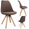 Scaun  Jumi Scaun bucatarie/living, Saida, Jumi, catifea, lemn, 49x52x83 cm, Maro 