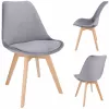 Стул  Jumi Scaun bucatarie/living, Bari, Jumi, lemn, catifea, 49x60x82 cm, Gri 
