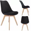 Стул  Jumi Scaun bucatarie/living, Bari, Jumi, lemn, catifea, 49x60x82 cm, Negru 