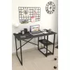 Masa de birou  Nex Home Masa de birou cu 2 compartimente Metal Nex Home 120 x 60 cm, Antracit 