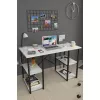 Masa de birou  Nex Home Masa de birou cu 4 compartimente Metal Nex Home 120 x 60 cm, Alb 