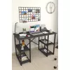 Masa de birou  Nex Home Masa de birou cu 4 compartimente Metal Nex Home 120 x 60 cm, Antracit 