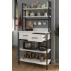 Стеллаж   Nex Home Raft pentru bucatarie multi etajat cu 2 sertare Nex Home 81,6 x 39,6 x 169 cm, Alb 