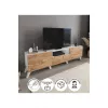 Comoda TV  Nex Home Comoda TV decorativa cu cadru metalic Nex Home 160 cm, Alb/Stejar 
