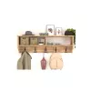 Cuier pentru haine  Nex Home Cuier pentru haine cu spatiu de depozitare Nex Home 120 cm, Stejar 