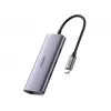 Docking station  UGREEN UGREEN HUB 5in1 Type-C 3.0 to 3*USB 3.0 + Gigabit RJ45 CM252, Space Grey UG 