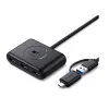 Док-станция  UGREEN UGREEN HUB USB 3.0 with USB-C Port (1M) CR113, Black 