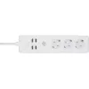 Prelungitor cu protectie  Tellur Prelungitor WiFi, 3 porturi, 4*USB 4A, 2200W, 10A, 1.8m, Tellur White  TLL331031 