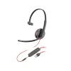 Casti cu microfon  Poly Poly Blackwire 3215 Monaural USB-A Headset (Bulk), Microphone noise-canceling, SoundGuard, DSP, Receive output from 20 Hz–20 kHz, Microphone 100 Hz–10 kHz, Call answer/ignore/end/hold, redial, mute, volume +/-, OEM, CABLE LENGTH 1610mm 