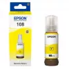 Cartus cerneala  EPSON 108 ECOTANK YELLOW INK BOTTLE, 70ML, 7200P. FOR ECOTANK L8050 & L18050. 