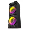 Колонка  SVEN SVEN PS-1900, 1000W (2x500) Dynamic switchable RGB backlight, TWS, Bluetooth, FM, USB, LED display, 2 microphone inputs for karaoke, NFC, Audio input for connecting an electric guitar, Carrying handle and wheels, Wooden body (MDF), 17.2 kg, Black 