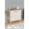 Raft de perete  Nex Home Biblioteca cu 2 compartimente Smyrna Nex Home 64 x 30 x 67 cm, Stejar/Alb 