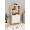 Навесная полка  Nex Home BIBLIOTECA CU 5 COMPARTIMENTE SMYRNA  64 X 30 X 127 CM, STEJAR/ALB 