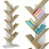 Raft de perete  Jumi Biblioteca, raft pentru carti,tip copac, Jumi, 152x50x24 cm, Alb/stejar 