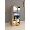 Raft de perete  Nex Home Biblioteca cu 3 compartimente Folder Nex Home  49 x 30 x 108 cm, Stejar 