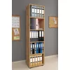 Raft de perete  Nex Home Biblioteca cu 5 compartimente Folder Nex Home 49 x 30 x 178 cm, Stejar 
