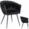 Scaun  Jumi Scaun premium Jumi, Molto, 85x58x62cm, picioare din otel, material catifea, Negru 