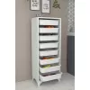 Masa/dulap pentru depozitare  Nex Home DORA-8-BYZ Ansamblu depozitare cu 8 compartimente Dora Nex Home 45,6 x 30 x 116 cm, Alb 