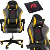Игровое геймерское кресло  Jumi SCAUN GAMING  ARAGON, CU COVORAS, NEGRU/GALBEN/GRI 
