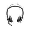 Наушники с микрофоном  Poly VOYAGER FOCUSS2 USB-A HS WITH CHARGE STAND, WIRELESS / BLUETOOTH, ANC, NOISE-CANCELLING DUAL-MIC WITH ACOUSTIC FENCE TECHNOLOGY, SOUNDGUARD DIGITAL, 32MM, 20 HZ TO 20 KHZ, UP TO 19 HOURS OF WIRELESS TALK TIME ANC ON, CARRYING CASE 