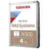 HDD  TOSHIBA 3.5" HDD  4.0TB-SATA-512MB Toshiba N300 NAS Systems (MN10ADA400ES), NAS, 24/7, CMR, 7200rpm, 1.0M (MTTF) 