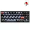 Gaming keyboard  Keychron V3 QMK/VIA CUSTOM MECHANICAL KEYBOARD RUSSIAN LAYOUT (V3-C1-RU), FROSTED BLACK, 80% TKL LAYOUT, KNOB, RGB BACKLIGHT,  K PRO MECHANICAL RED SWITCH, HOT-SWAP, USB TYPE-C, GAMER (TASTATURA/КЛАВИАТУРА) 