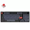 Gaming keyboard  Keychron V5 QMK/VIA CUSTOM MECHANICAL KEYBOARD RUSSIAN LAYOUT (V5-C1-RU), FROSTED BLACK, 96% LAYOUT, KNOB, RGB BACKLIGHT,  K PRO MECHANICAL RED SWITCH, HOT-SWAP, USB TYPE-C, GAMER (TASTATURA/КЛАВИАТУРА) 
