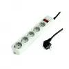 Сетевой фильтр  GEMBIRD SURGE PROTECTOR SPG3-B-15C, 5 SOCKETS, 4.5M, UP TO 250V AC, 16 A, SAFETY CLASS IP20, GREY 