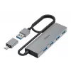 USB Hub  HAMA 200138 USB HUB, 4 PORTS, USB 3.2 GEN 1, 5 GBIT/S, INCL. USB-C ADAPTER AND PSU 