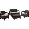 Mobila individuala  KETER НАБОР САДОВОЙ МЕБЕЛИ  CORFU II SET BROWN/OAT (258952) 
