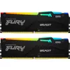 Модуль памяти  KINGSTON 128GB DDR5-5600MHz  Kingston FURY Beast RGB (Kit of 2x64GB) (KF556C36BBEAK2-128), CL36-38-38, 1.25V, AMD EXPO 1.0/Intel XMP 3.0, Black 
