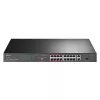 Comutator de retea  TP-LINK 16-PORT 10/100M  POE+ SWITCH, TL-SL1218P V5, 2XGBIT, 1XSFP COMBO, 150W BUDGET, AUTO RECOVERY, 1U 19", STEEL 