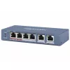 Коммутатор сетевой  HikVision DS-3E0106P-E/M НАСТОЛЬНЫЙ POE+ КОММУТАТОР. ПЕРЕДАЧА ПИТАНИЯ И СИГНАЛА ДО 300М. 4-PORT 10/100MBPS (4-PORT POE) + 2-PORT 10/100MBPS. МАКСИМАЛЬНАЯ НАГРУЗКА НА ПОРТ - 30W. СУММАРНАЯ НАРУЗКА ПО POE - 35W. ГРОЗОЗАЩИТА 6KV. ПРОПУСКНАЯ СПОСОБНОСТЬ 
